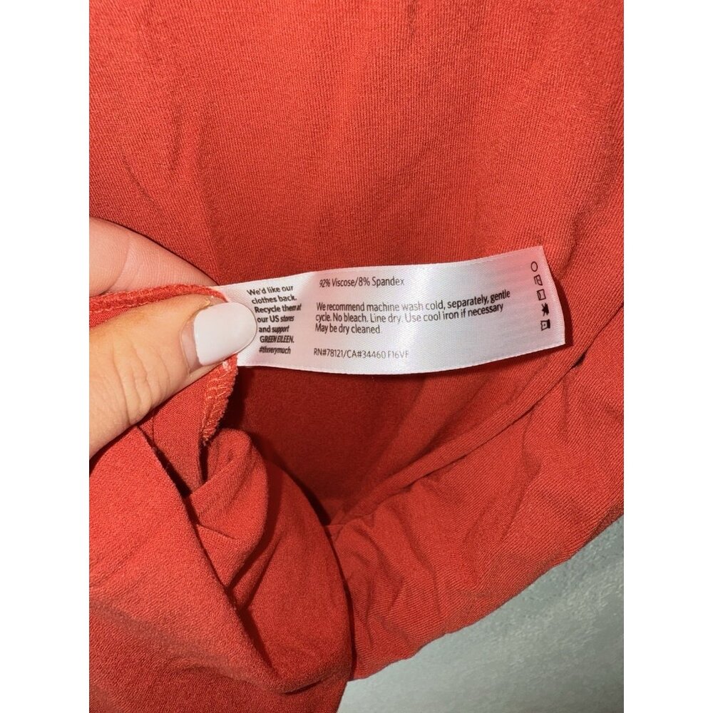 EILEEN FISHER $148 Size XS Watermelon Knee Length T-Shirt Dress Red Orange K - Picture 4 of 8